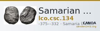 Samarian Coinage 134 — CANOA
