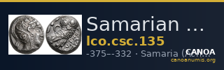 Samarian Coinage 135 — CANOA