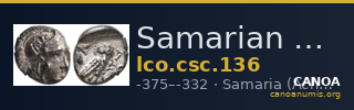Samarian Coinage 136 — CANOA
