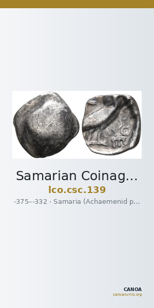 Samarian Coinage 139 — CANOA