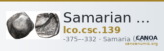 Samarian Coinage 139 — CANOA