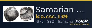 Samarian Coinage 139 — CANOA