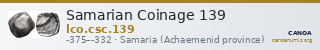 Samarian Coinage 139 — CANOA