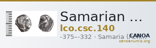 Samarian Coinage 140 — CANOA