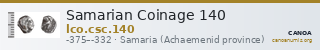 Samarian Coinage 140 — CANOA