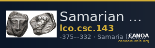 Samarian Coinage 143 — CANOA
