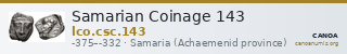 Samarian Coinage 143 — CANOA