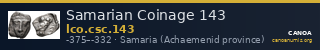 Samarian Coinage 143 — CANOA