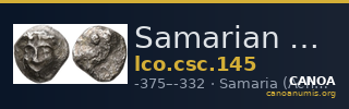 Samarian Coinage 145 — CANOA