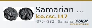 Samarian Coinage 147 — CANOA