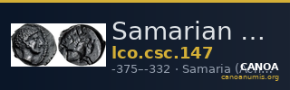 Samarian Coinage 147 — CANOA