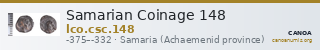 Samarian Coinage 148 — CANOA