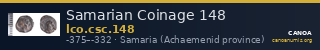 Samarian Coinage 148 — CANOA