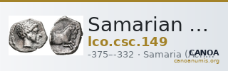 Samarian Coinage 149 — CANOA