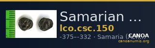 Samarian Coinage 150 — CANOA