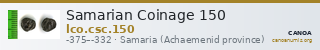 Samarian Coinage 150 — CANOA
