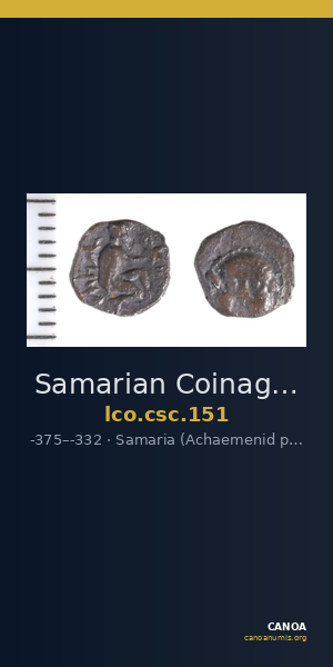 Samarian Coinage 151 — CANOA