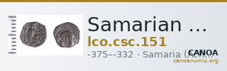 Samarian Coinage 151 — CANOA