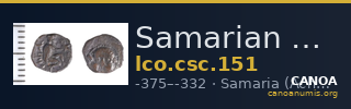 Samarian Coinage 151 — CANOA