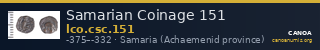 Samarian Coinage 151 — CANOA