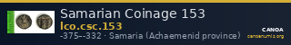Samarian Coinage 153 — CANOA