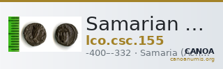 Samarian Coinage 155 — CANOA