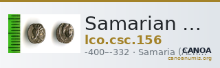Samarian Coinage 156 — CANOA