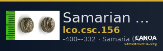 Samarian Coinage 156 — CANOA