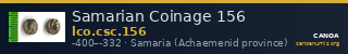 Samarian Coinage 156 — CANOA