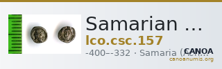 Samarian Coinage 157 — CANOA