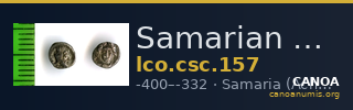 Samarian Coinage 157 — CANOA