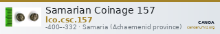 Samarian Coinage 157 — CANOA