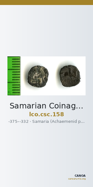 Samarian Coinage 158 — CANOA