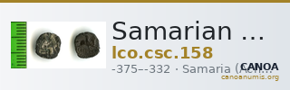 Samarian Coinage 158 — CANOA