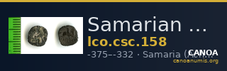 Samarian Coinage 158 — CANOA