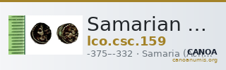 Samarian Coinage 159 — CANOA
