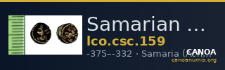 Samarian Coinage 159 — CANOA
