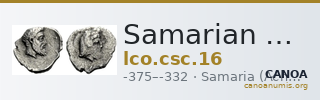 Samarian Coinage 16 — CANOA