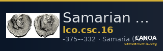 Samarian Coinage 16 — CANOA