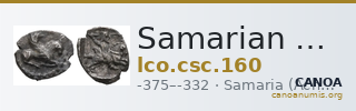 Samarian Coinage 160 — CANOA