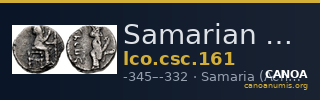 Samarian Coinage 161 — CANOA