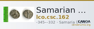 Samarian Coinage 162 — CANOA