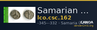 Samarian Coinage 162 — CANOA