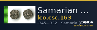 Samarian Coinage 163 — CANOA