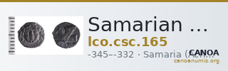 Samarian Coinage 165 — CANOA