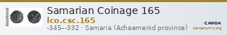 Samarian Coinage 165 — CANOA