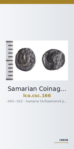 Samarian Coinage 166 — CANOA