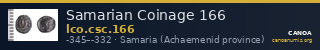 Samarian Coinage 166 — CANOA