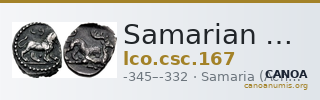 Samarian Coinage 167 — CANOA
