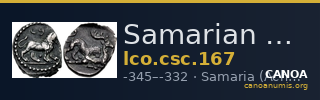Samarian Coinage 167 — CANOA